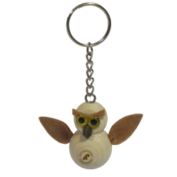 Brelok drewniany sowa z grawerem